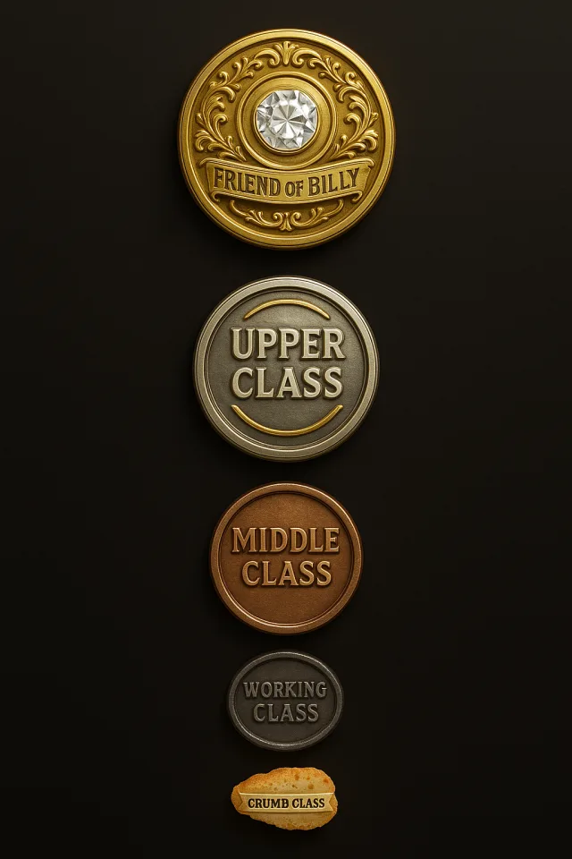 Wealth class badge set